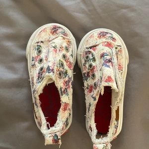 Toddler girls slip on floral sneaker